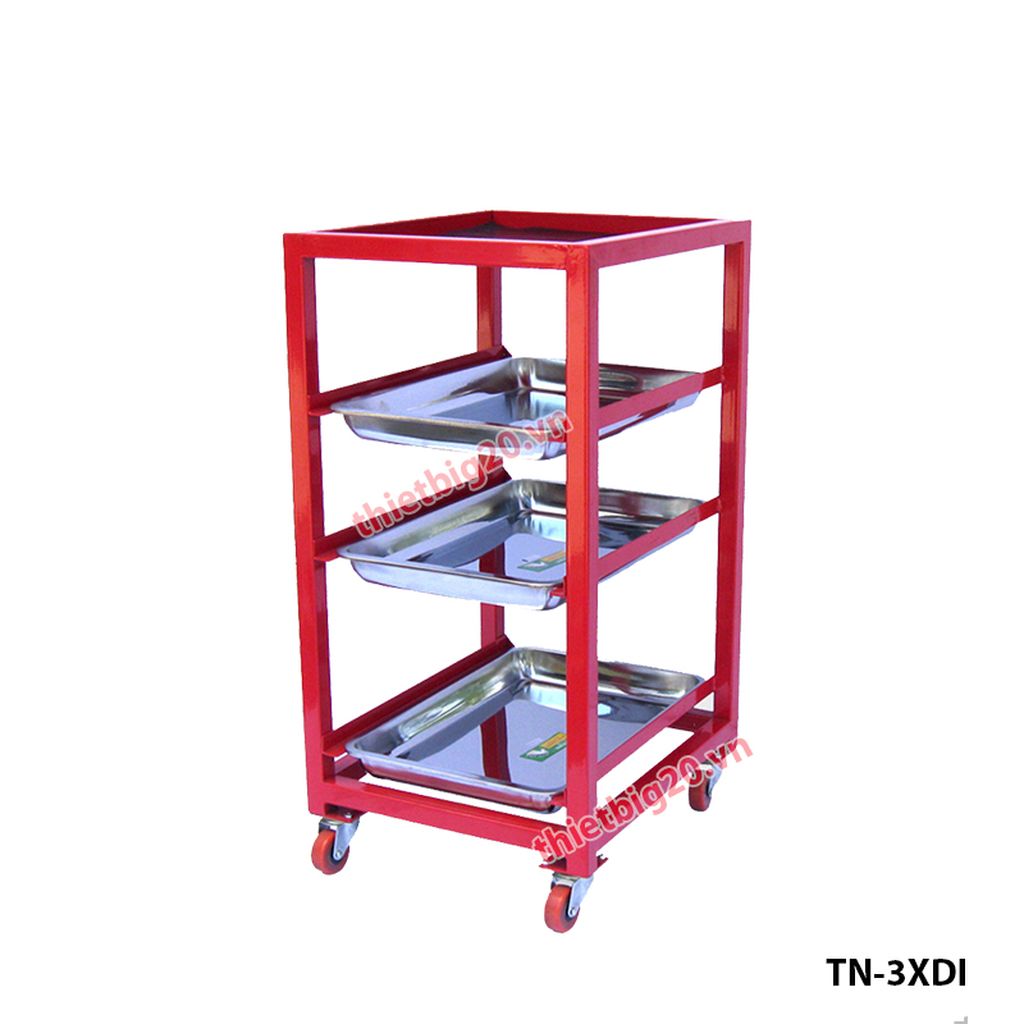 Xe đẩy dụng cụ 3 ngăn Inox TN-3XDI
