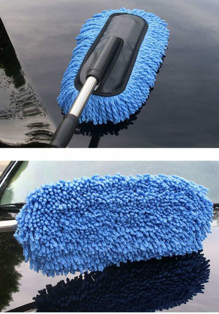 Chôi lau rửa xe sợi Nanofiber, cán ngắn điều chỉnh được