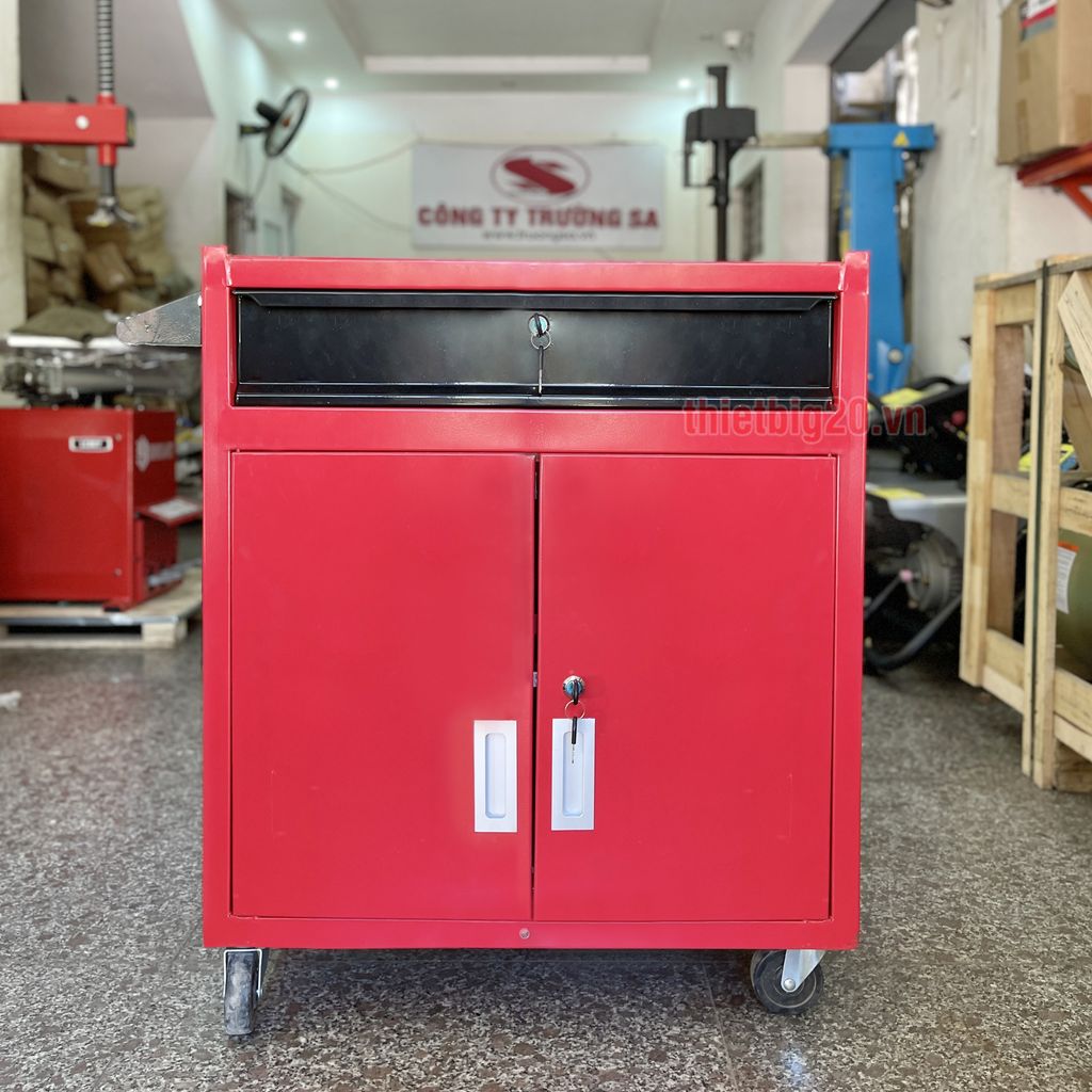 Tủ đồ nghề, dụng cụ 1 ngăn kéo, 2 cánh mở, có bánh xe và tay cầm LR-1363